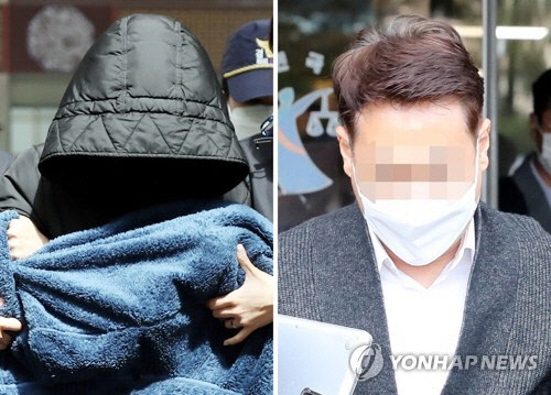 인천 을왕리 음주운전 차량 운전자(사진 왼쪽)와 동승자[연합뉴스]